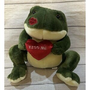 Wishpets Prince Frog Plush Kiss Me Heart Kissing Sound Love Stuffed Animal TubU